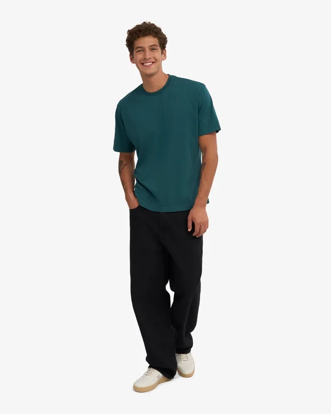 Camiseta oversize de algodón orgánico - Verde océano