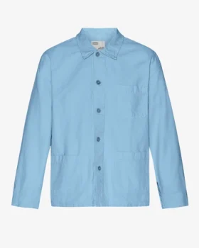 Chaqueta de trabajo de algodón orgánico - Azul mar