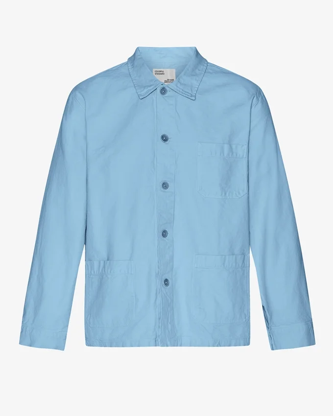 Chaqueta de trabajo de algodón orgánico - Azul mar
