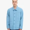 Chaqueta de trabajo de algodón orgánico - Azul mar