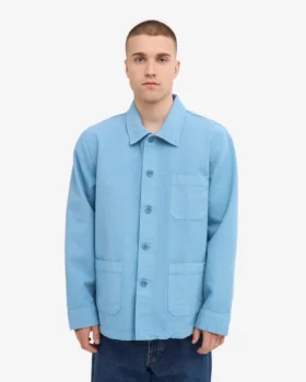 Chaqueta de trabajo de algodón orgánico – Azul mar