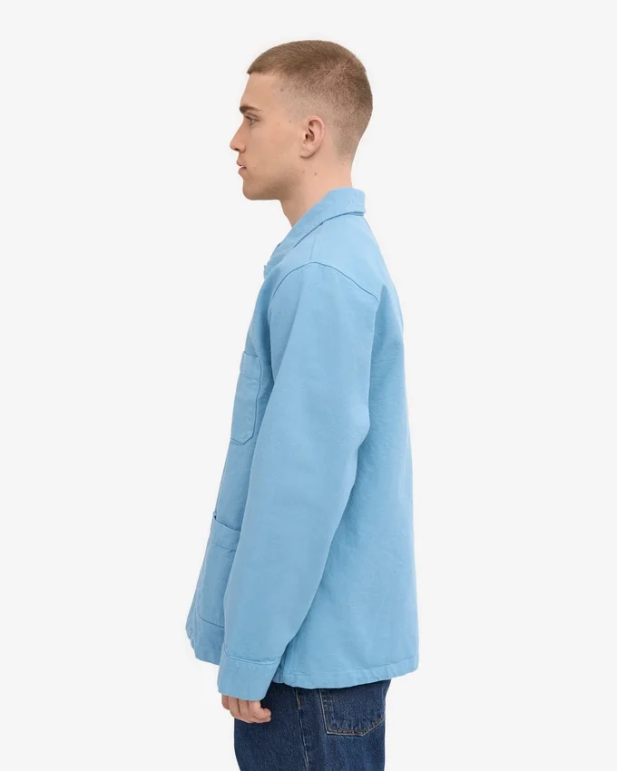 Chaqueta de trabajo de algodón orgánico - Azul mar