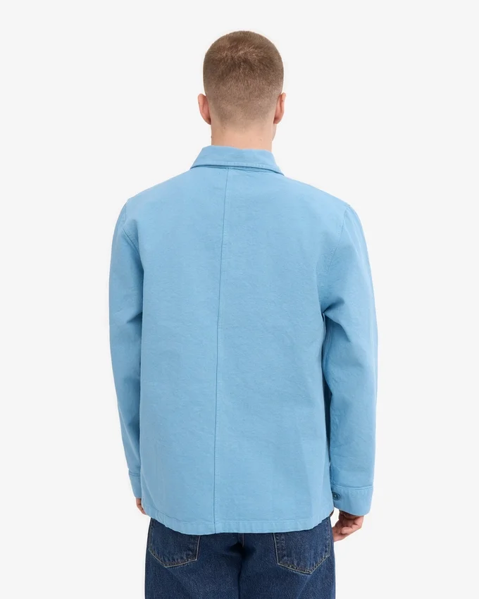 Chaqueta de trabajo de algodón orgánico - Azul mar