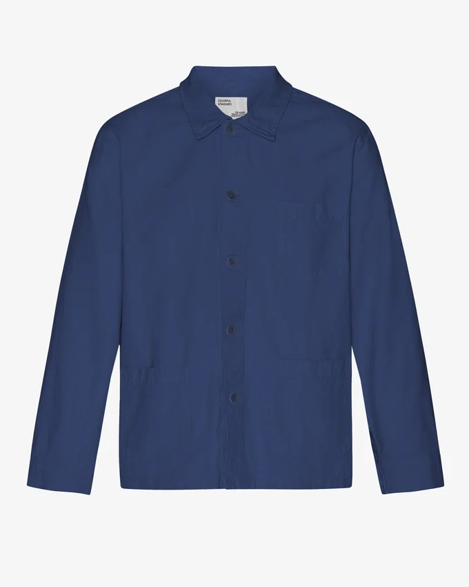 Chaqueta de trabajo de algodón orgánico - Azul marino