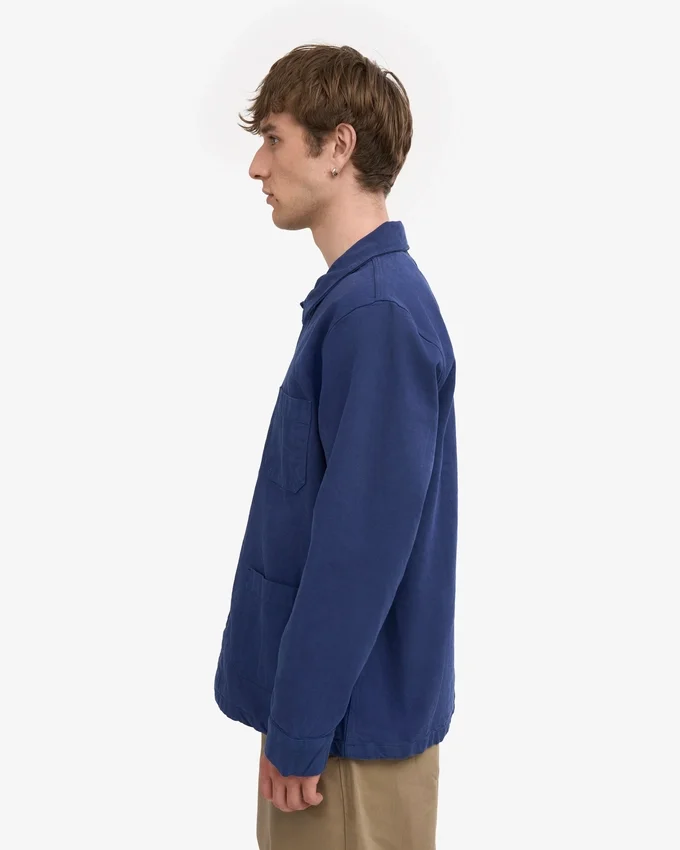 Chaqueta de trabajo de algodón orgánico - Azul marino