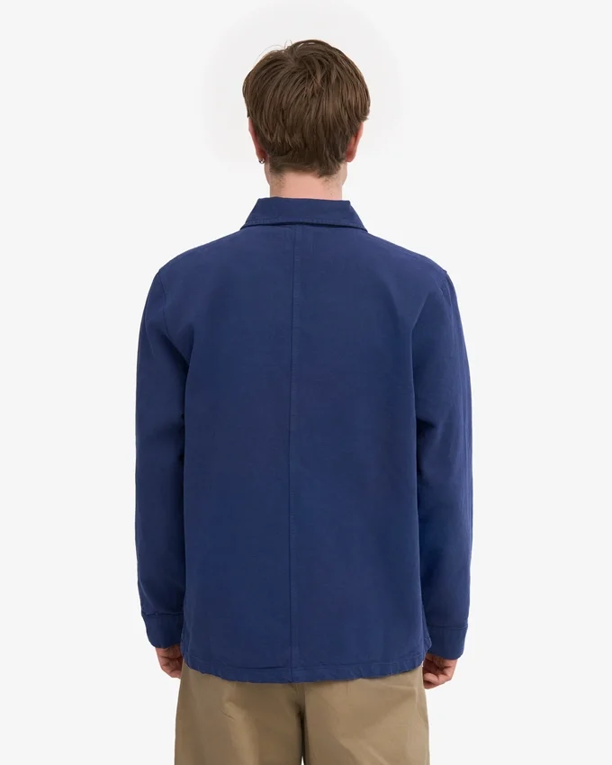 Chaqueta de trabajo de algodón orgánico - Azul marino