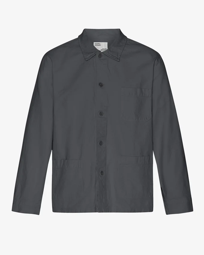 Chaqueta de trabajo de algodón orgánico - Gris lava