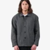 Chaqueta de trabajo de algodón orgánico - Gris lava