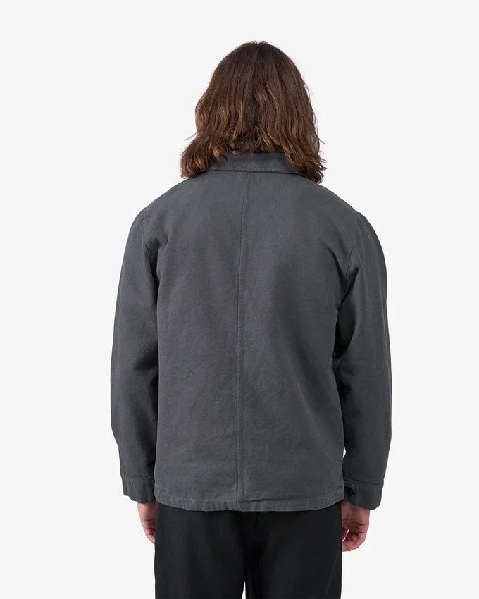 Chaqueta de trabajo de algodón orgánico - Gris lava