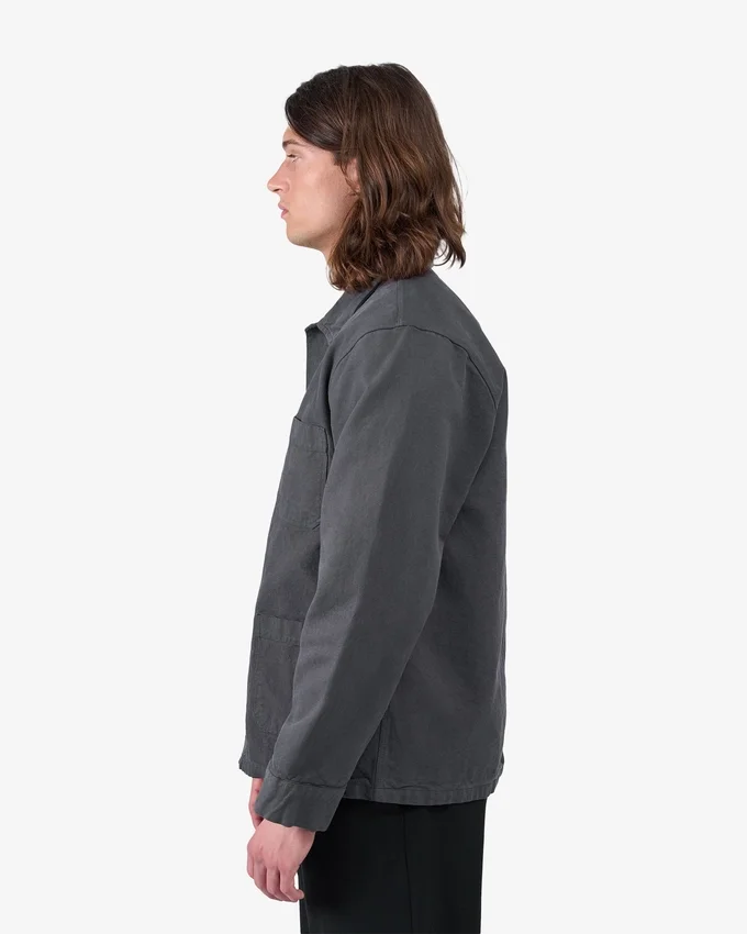 Chaqueta de trabajo de algodón orgánico - Gris lava