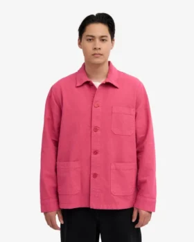 Chaqueta de trabajo de algodón orgánico – Rosa chicle
