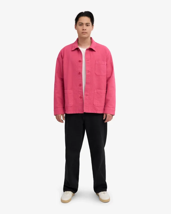 Chaqueta de trabajo de algodón orgánico - Rosa chicle