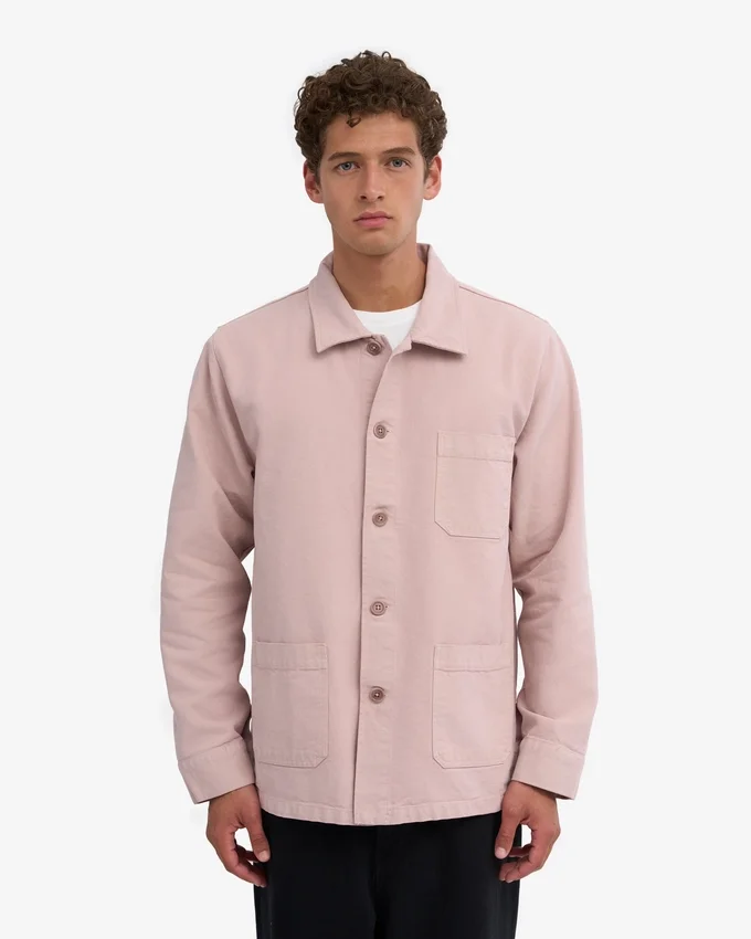 Chaqueta de trabajo de algodón orgánico - Rosa descolorido