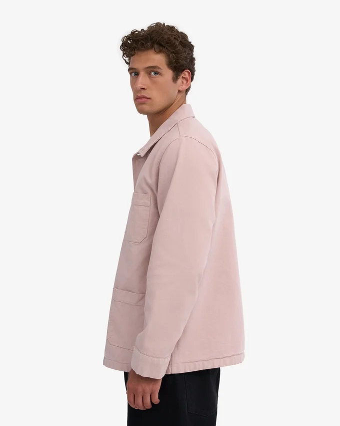 Chaqueta de trabajo de algodón orgánico - Rosa descolorido