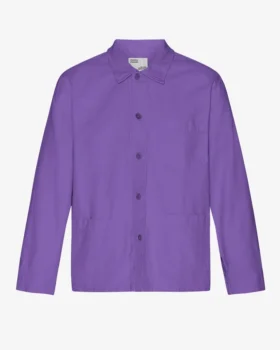 Chaqueta de trabajo de algodón orgánico - Violeta ultravioleta