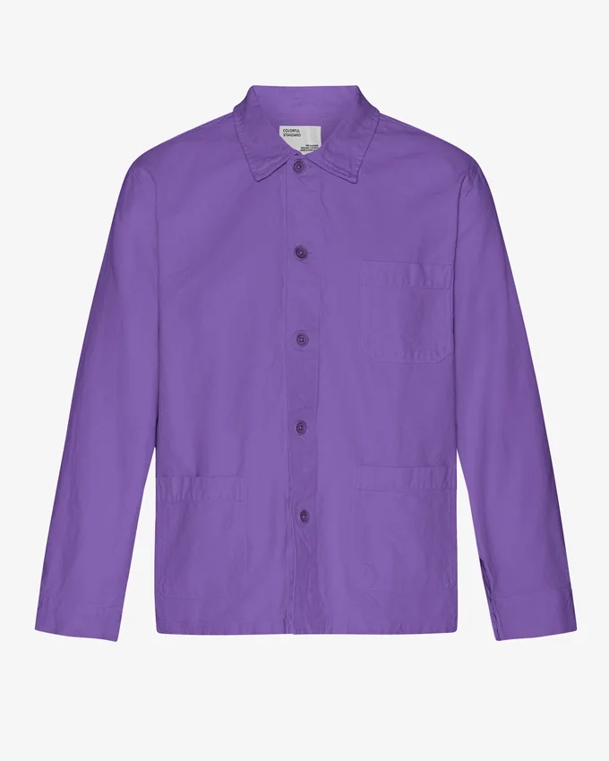 Chaqueta de trabajo de algodón orgánico - Violeta ultravioleta