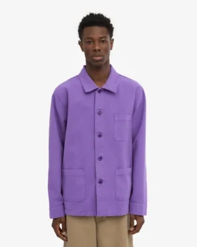 Chaqueta de trabajo de algodón orgánico – Violeta ultravioleta