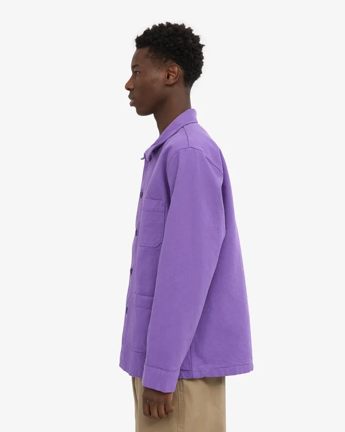 Chaqueta de trabajo de algodón orgánico - Violeta ultravioleta