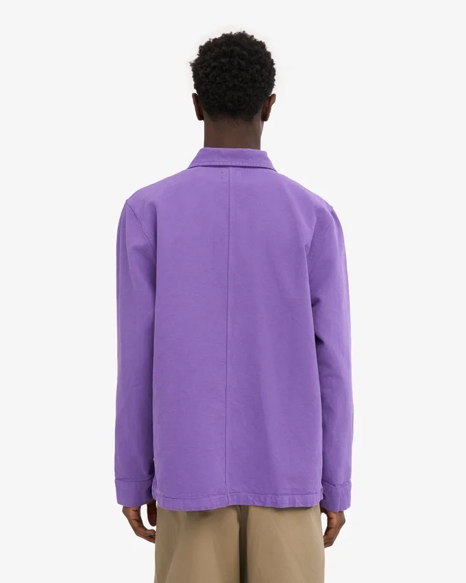 Chaqueta de trabajo de algodón orgánico - Violeta ultravioleta