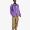 Chaqueta de trabajo de algodón orgánico - Violeta ultravioleta