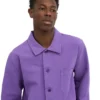 Chaqueta de trabajo de algodón orgánico - Violeta ultravioleta