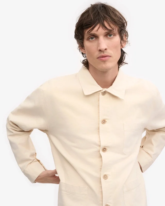 Chaqueta de trabajo orgánica - Blanco marfil