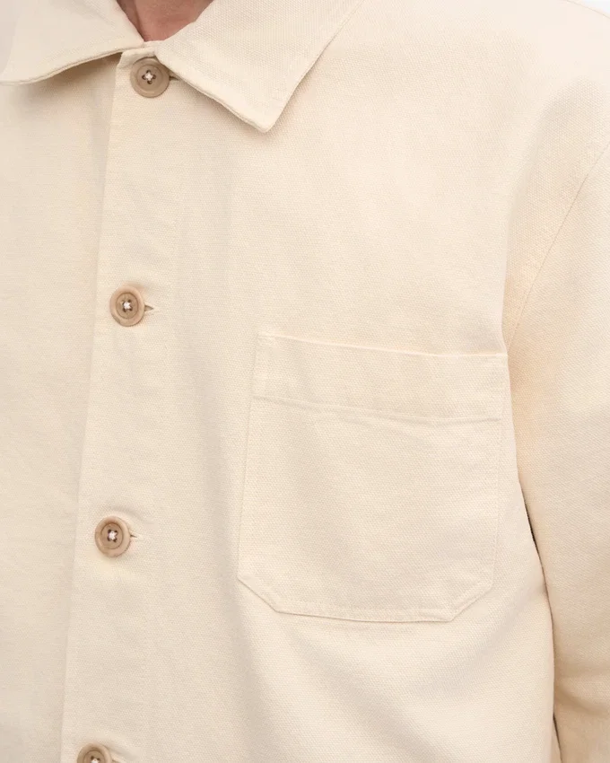 Chaqueta de trabajo orgánica - Blanco marfil