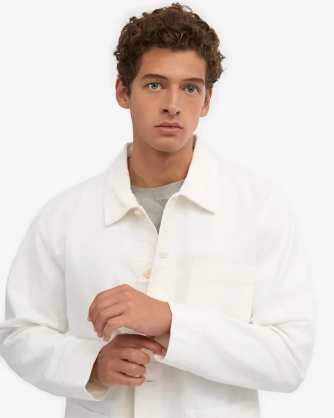 Chaqueta de trabajo orgánica - Blanco óptico