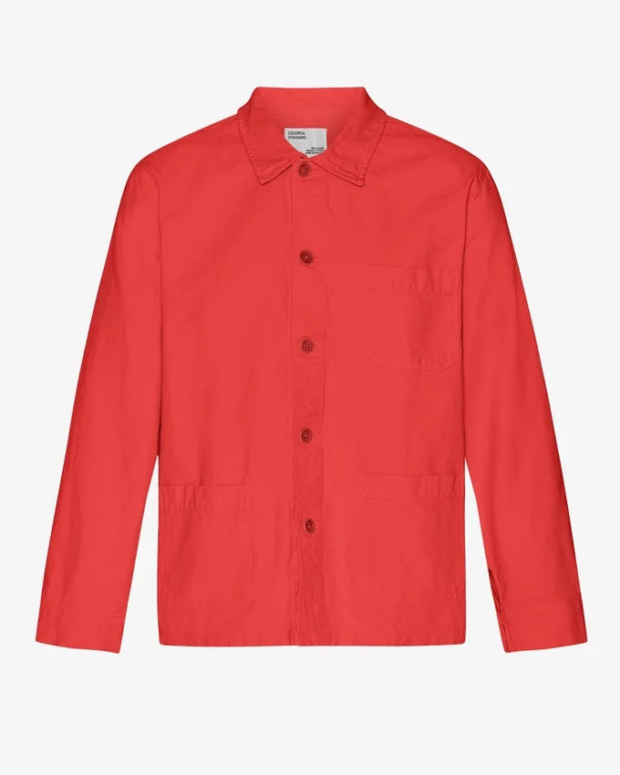 Chaqueta de trabajo orgánica - Rojo mandarina