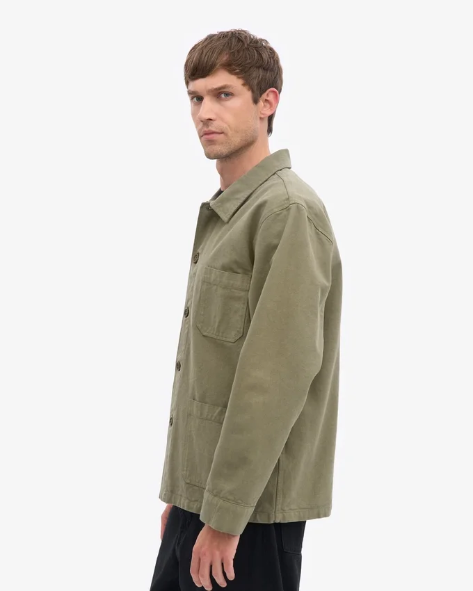 Chaqueta de trabajo orgánica - Verde oliva apagado