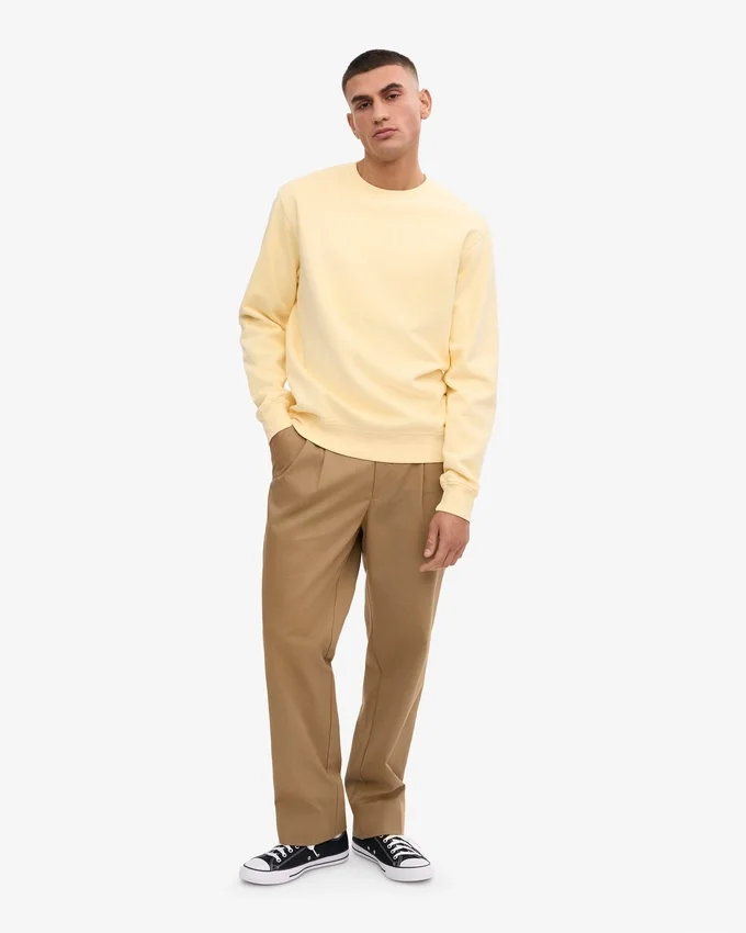 Classic Organic jersey de cuello redondo - Amarillo suave