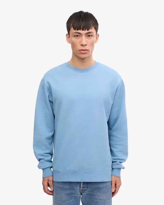 Classic Organic Jersey de cuello redondo - Azul mar