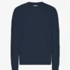 Classic Organic Jersey de cuello redondo - Azul marino