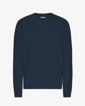 Classic Organic Jersey de cuello redondo - Azul marino