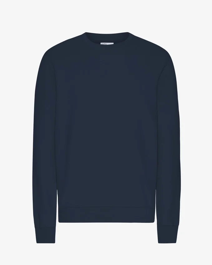 Classic Organic Jersey de cuello redondo - Azul marino