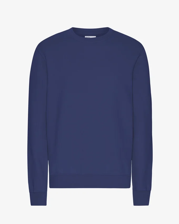Classic Organic Jersey de cuello redondo - Azul marino