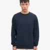 Classic Organic Jersey de cuello redondo - Azul marino