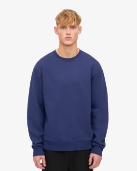 Classic Organic Jersey de cuello redondo – Azul marino