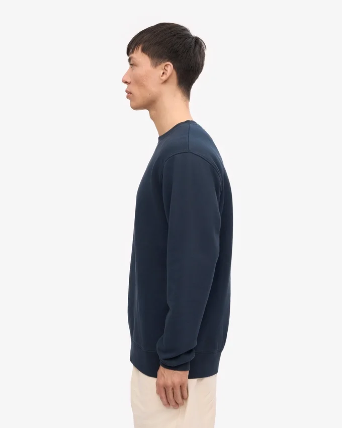 Classic Organic Jersey de cuello redondo - Azul marino