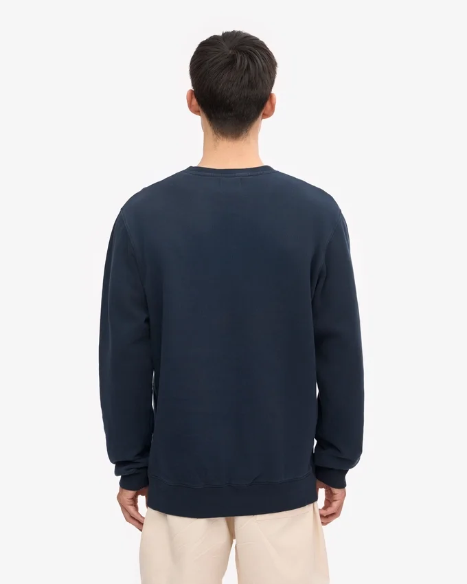 Classic Organic Jersey de cuello redondo - Azul marino