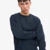 Classic Organic Jersey de cuello redondo - Azul marino