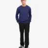 Classic Organic Jersey de cuello redondo - Azul marino