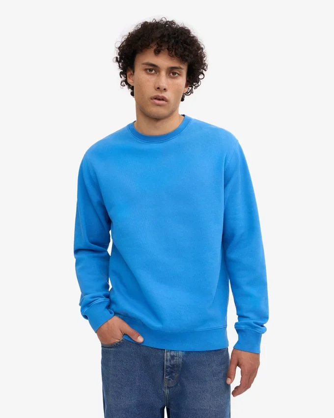 Classic Organic Jersey de cuello redondo - Azul Pacífico