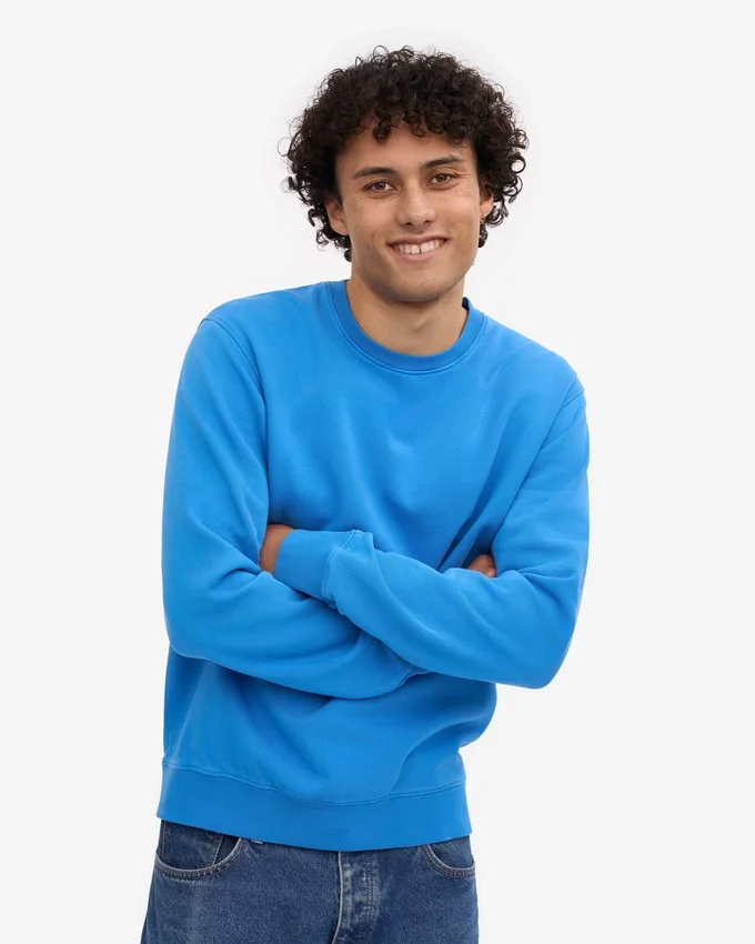 Classic Organic Jersey de cuello redondo - Azul Pacífico