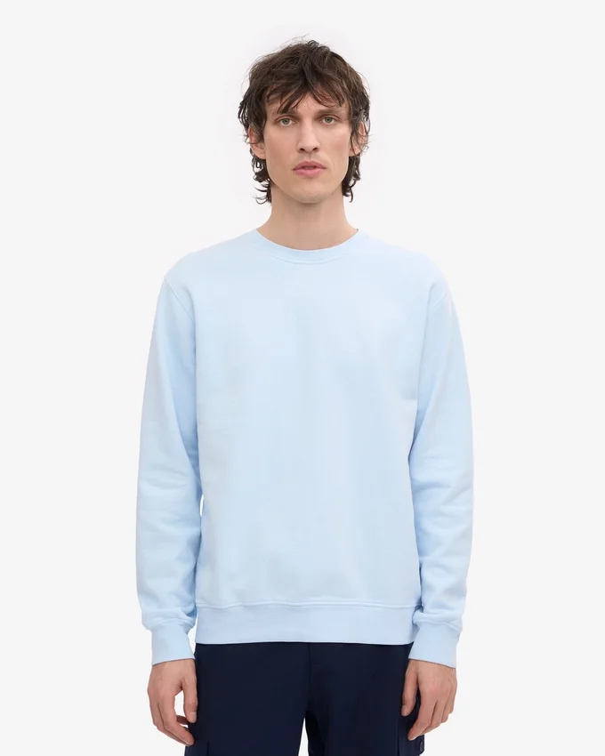 Classic Organic Jersey de cuello redondo - Azul polar