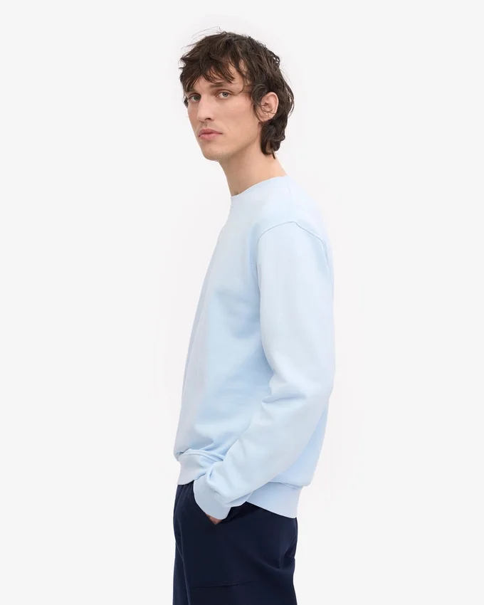 Classic Organic Jersey de cuello redondo - Azul polar