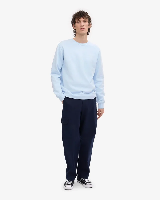 Classic Organic Jersey de cuello redondo - Azul polar