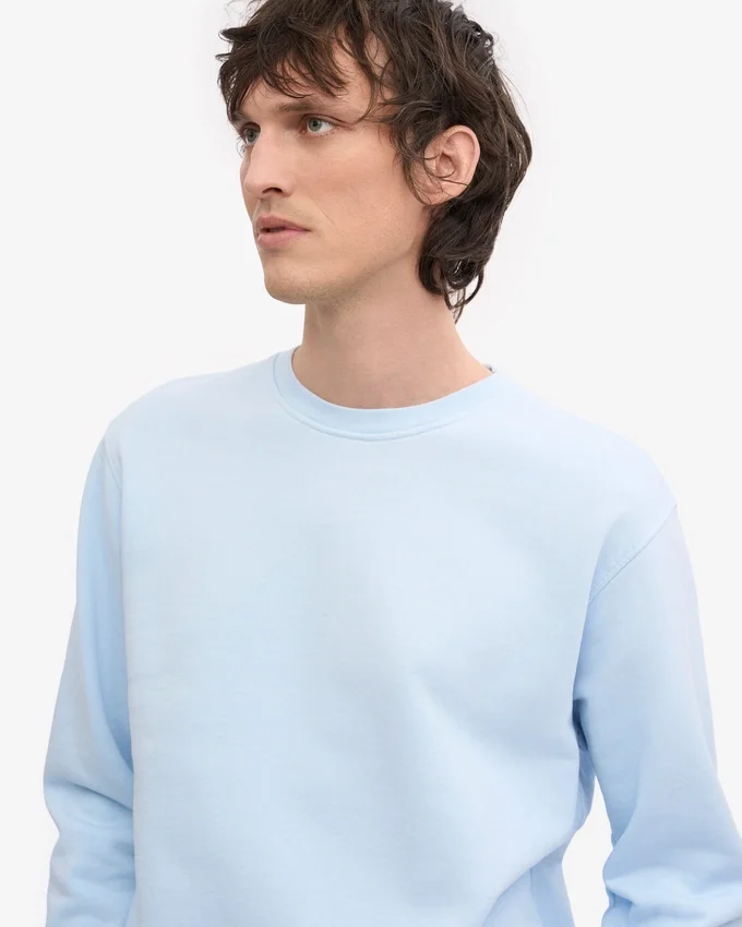 Classic Organic Jersey de cuello redondo - Azul polar