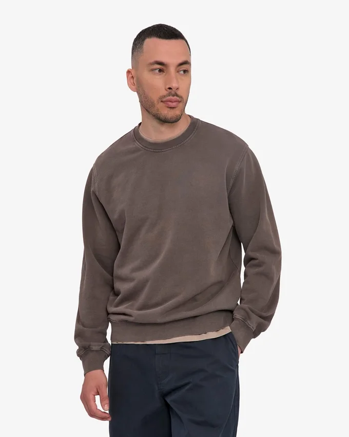 Classic Organic Jersey de cuello redondo - Barro descolorido
