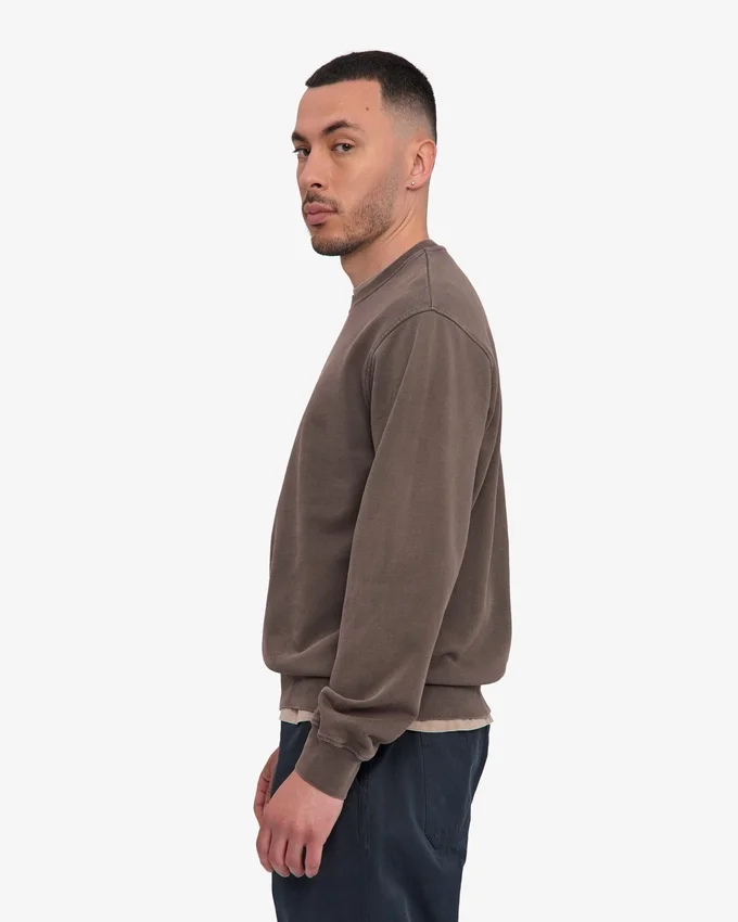 Classic Organic Jersey de cuello redondo - Barro descolorido